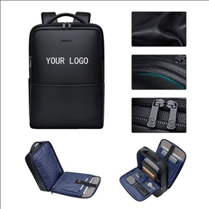Genuine Leather Multifunctional USB Professional Large Capacity Backpack